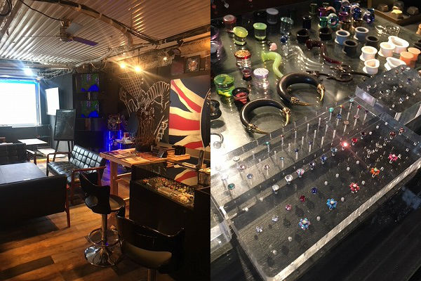 豊富なジュエリーとゆったりできる店内