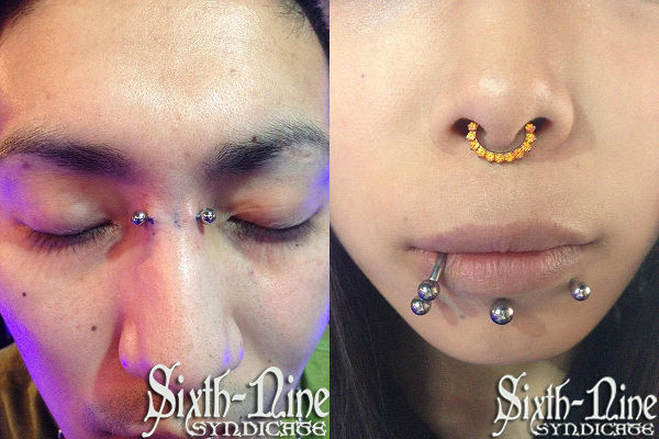 顔のピアス　フェイスピアス